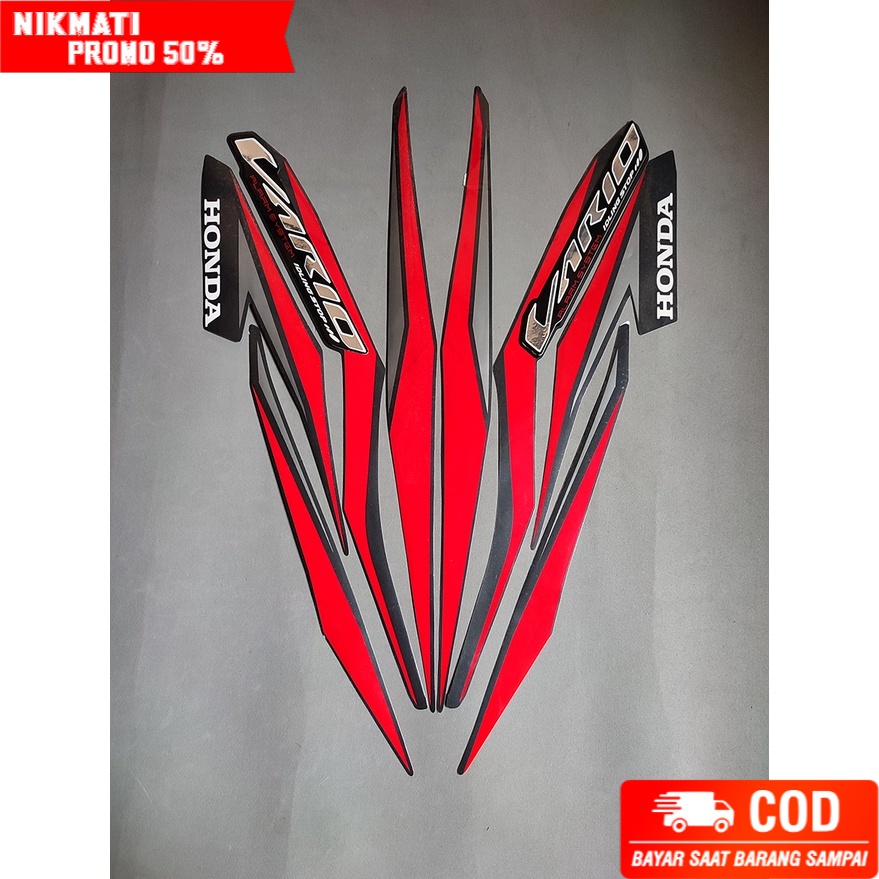 Jual STRIPING STIKER MOTOR VARIO 125 CBS TAHUN 2018 HITAM FULL BODY