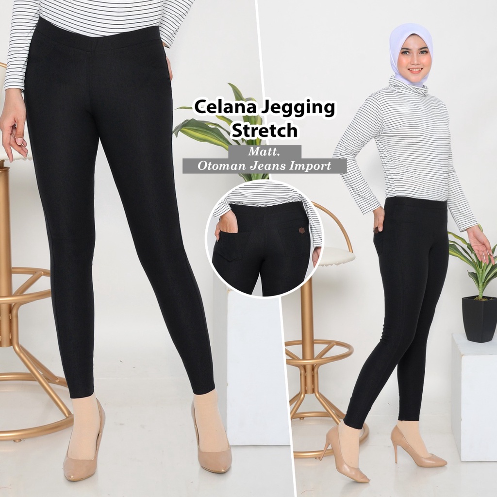 Celana Legging Wanita - Celana Panjang Perempuan Terbaru - Lejing - Jegging Termurah Legging Bahan SOFT JEANS  Melar (BISA COD)