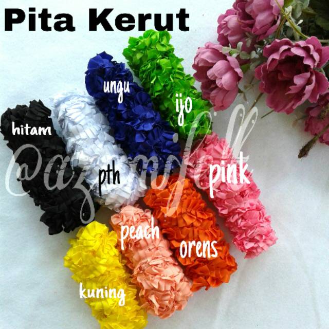 Pita kerut bahan kerajinan bahan craft Shopee Indonesia