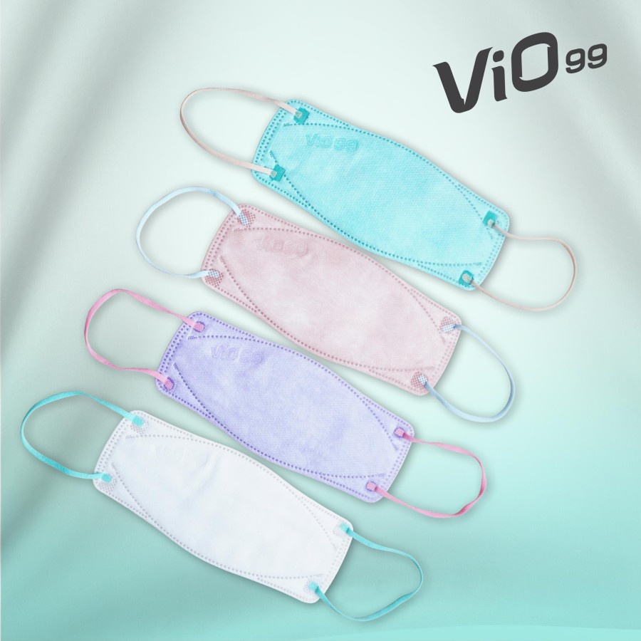 Vio Mask VF99 Kids 4 Ply - Masker Anak Vio VF99 Kids Mix Warna isi 20