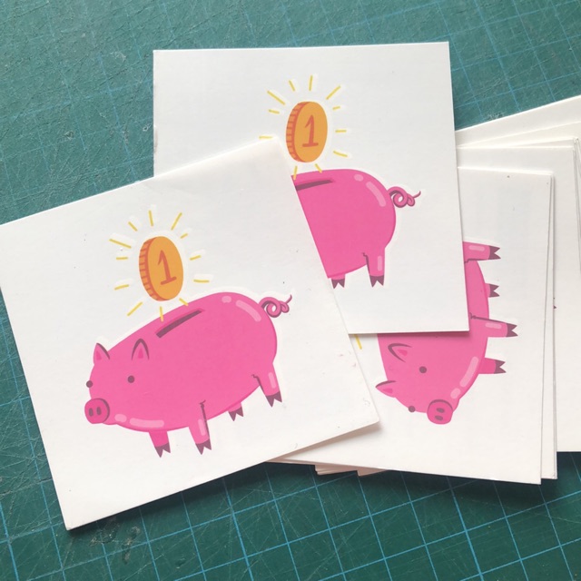 

POTATOO Piggy bank tattoo sticker