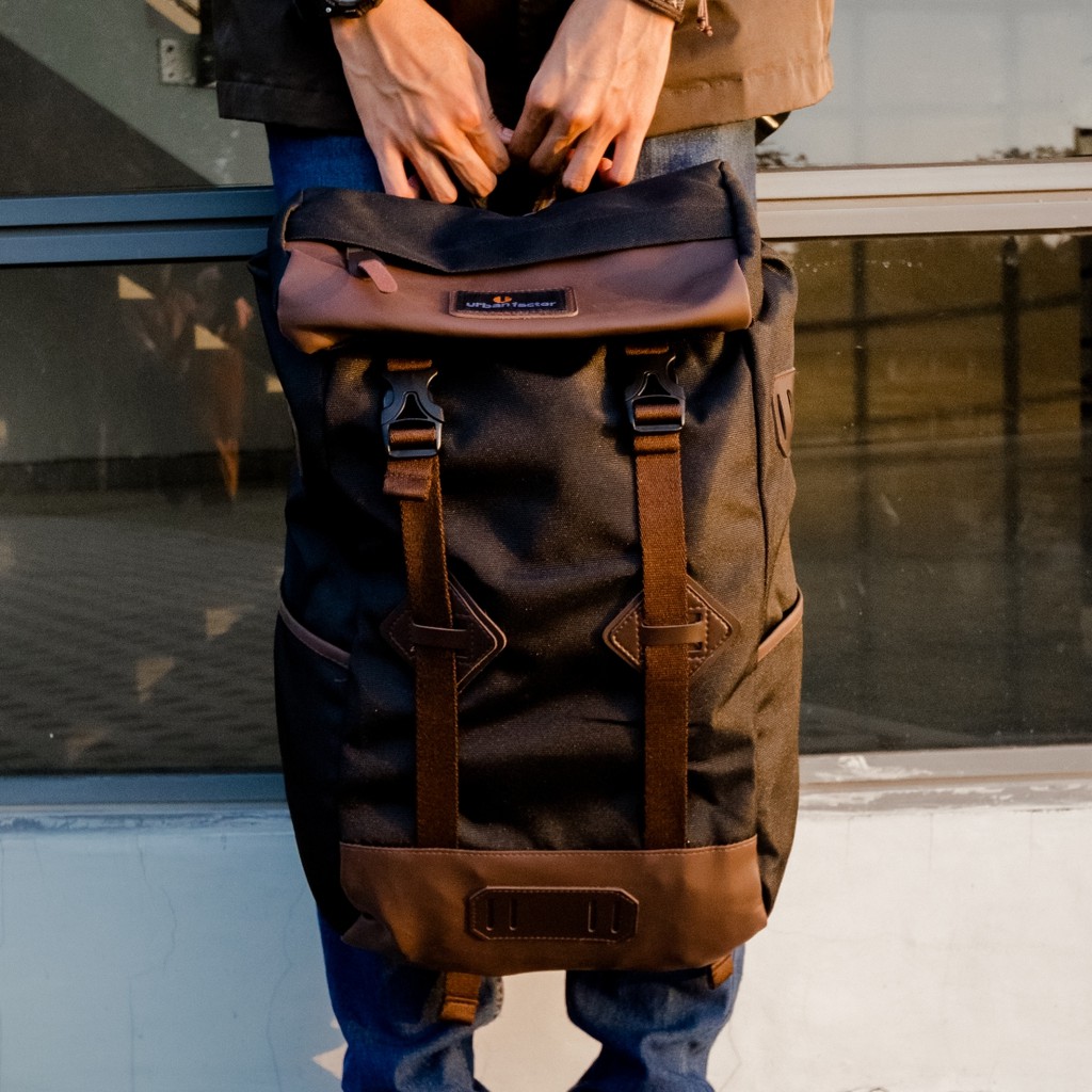 SKY SCRAPPER BLACK |Urban Factor x FORIND| Tas Ransel Punggung Ori Bag Pria Wanita Backpack Gunung