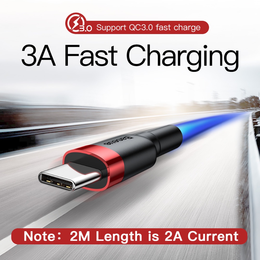 Kabel Charger Fast Charging USB Type C QC3.0 2 Meter - CATKLF-CG1 - Black