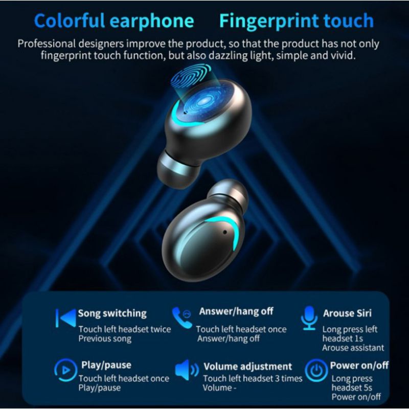 EARPHONE WIRELESS F9 ORIGIN Bluetooth Headset f9