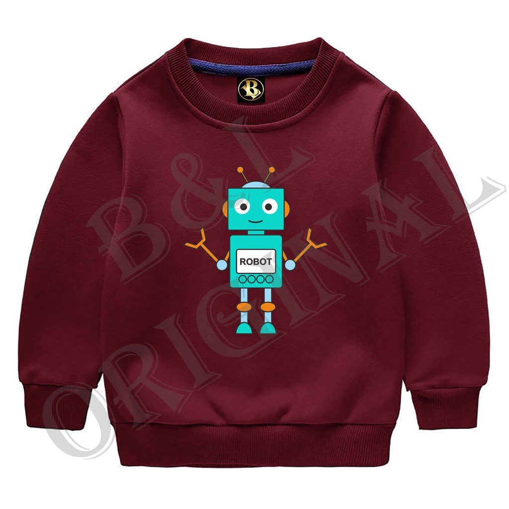 BS//COD//BAJU KAOS ANAK ANAK ROBOT TANGAN PANJANG GOOD QUALITY