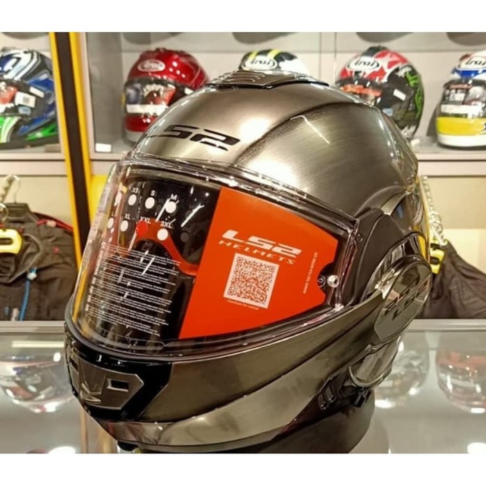 LS2 FF399 VALIANT JEANS TITANIUM HELM MOTOR MODULAR