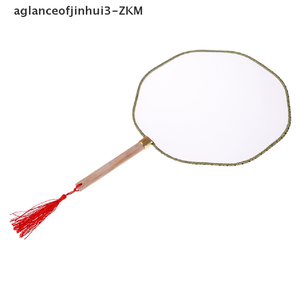 [AGID] White Elegant Hand Fan Gong fan blank children DIY art painted fan [zkm]