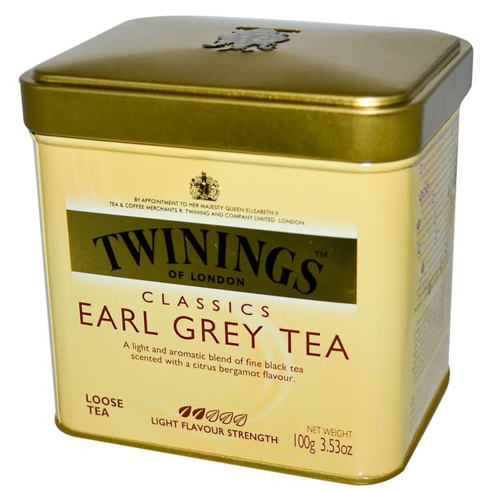 

Twinings Earl Grey Loose Tea100gr Tin - Teh Earl Grey Import - tth1956