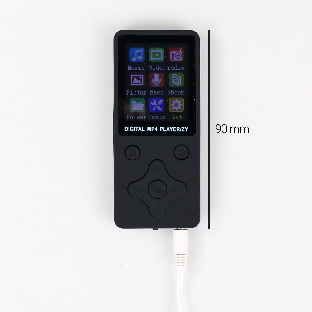 ZYZY MP4 Player Mini Mp3 Portable Music Player TF Card Slot - T1 - Black