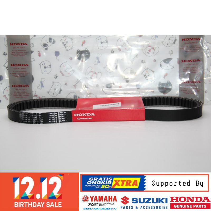 DIJAMIN ASLI V BELT HONDA SPACY BEAT SCOOPY FI 23100-KZL-932 ORIGINAL BERKUALITAS