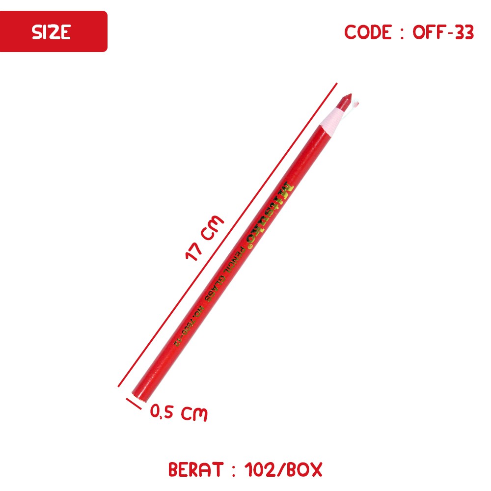 MITSUKO PENCIL GLASS DERMATOGRAPH EMPUK HARGA 1 PCS PENSIL KAIN PUTIH SUPERIOR QUALITY - OFF-33