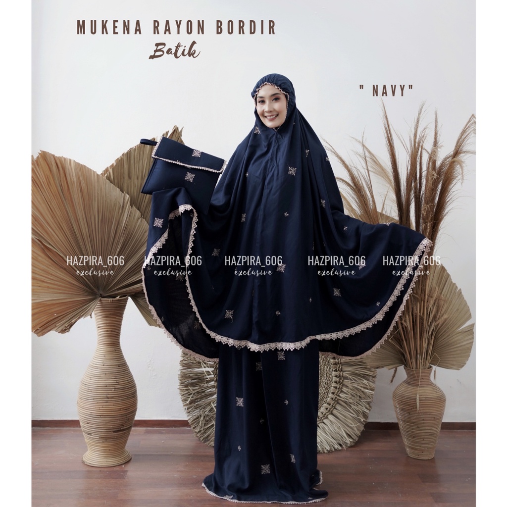 MUKENA DEWASA KATUN RAYON BORDIR BATIK JUMBO