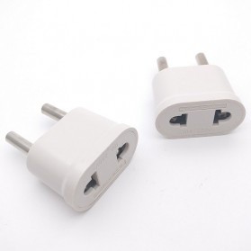 Universal Travel Adapter dan Konverter Travel US to EU , AU US UK to EU , EU AU UK US 1 PCS - WN-20 - White