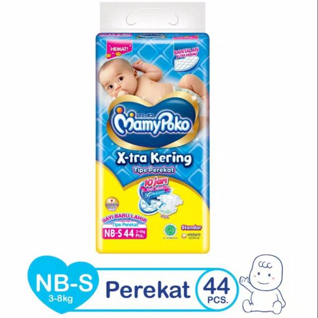 Mamypoko NB S 44 New Born popok bayi (Tipe perekat )(no.78)