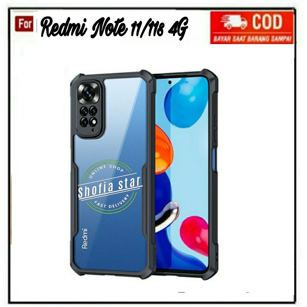 CASE REDMI NOTE 11 11S SOFTCASE SHOCKPROOF TRANSPARAN CAMERA PROTECT CASING