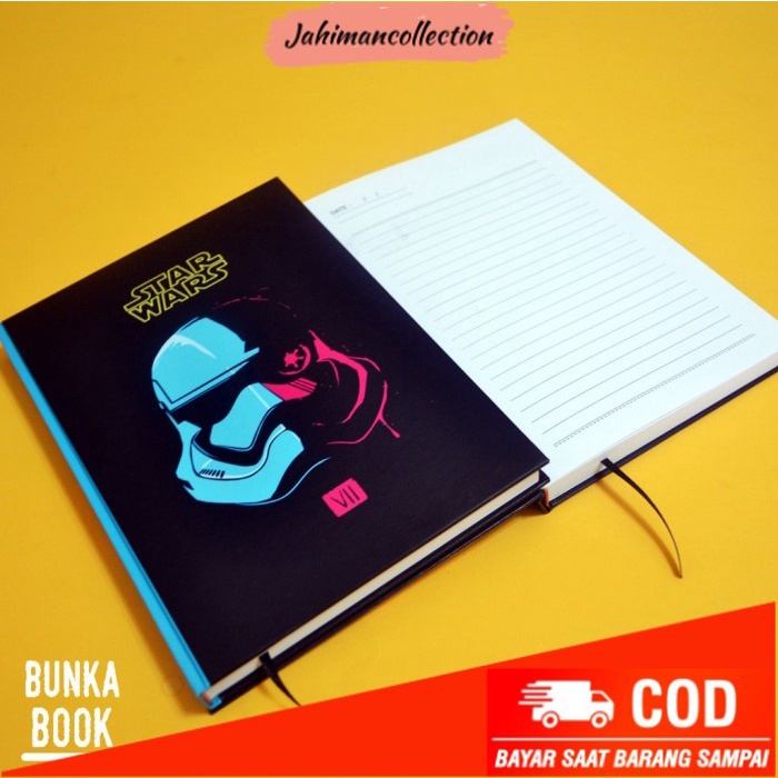 

✨ BISA COD ✨ Note Book Storm Trooper Hardcover Kertas Bergaris A5