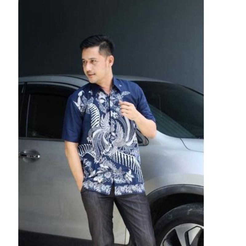 BATIK TULIS MODERN  pria SLIMFIT lengan PENDEK DAN  panjang lapis furing