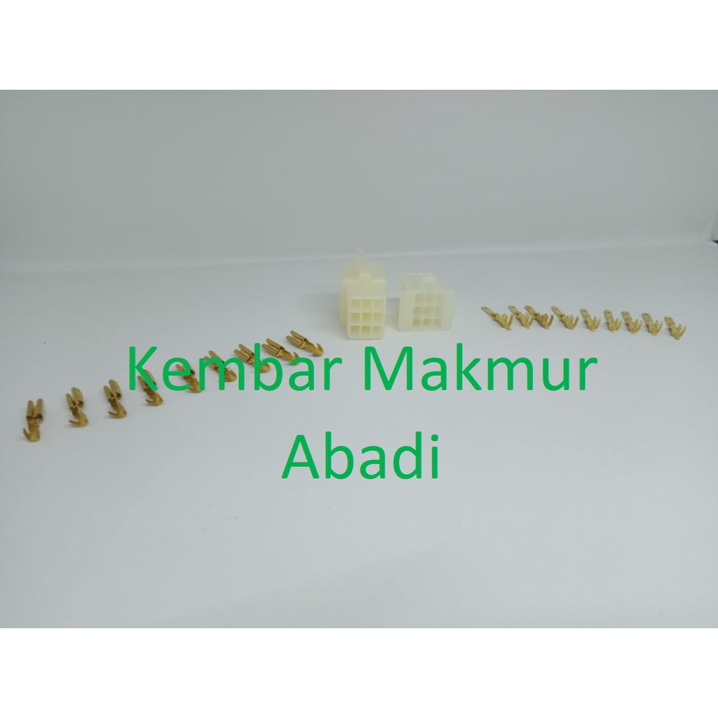 Socket 9 Pin Kecil+Skun / Soket Motor / Konektor Motor/ Connector Kabel / Socket Kabel Motor 9 Pin