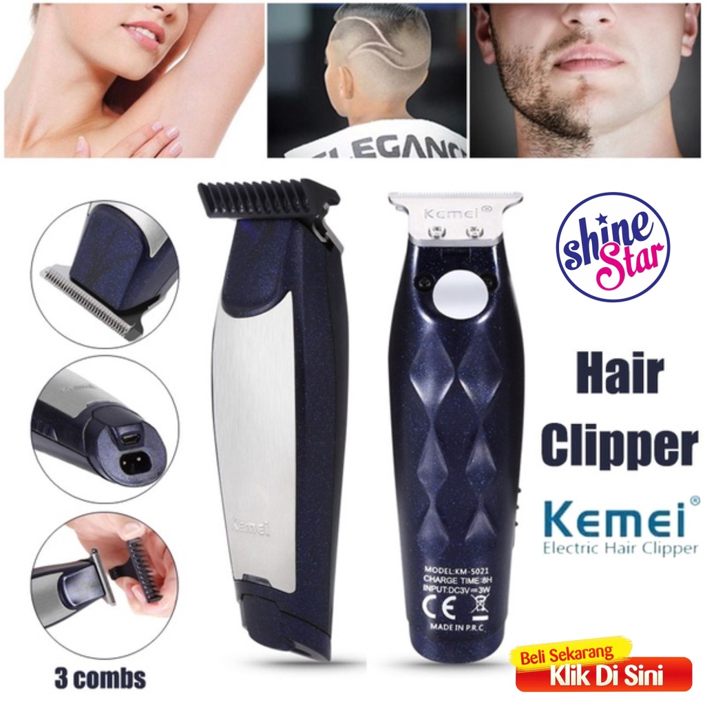 SHINE STAR - Hair Clipper Kemei Detailer KM-5021 Alat Mesin Cukur Rambut Cordless