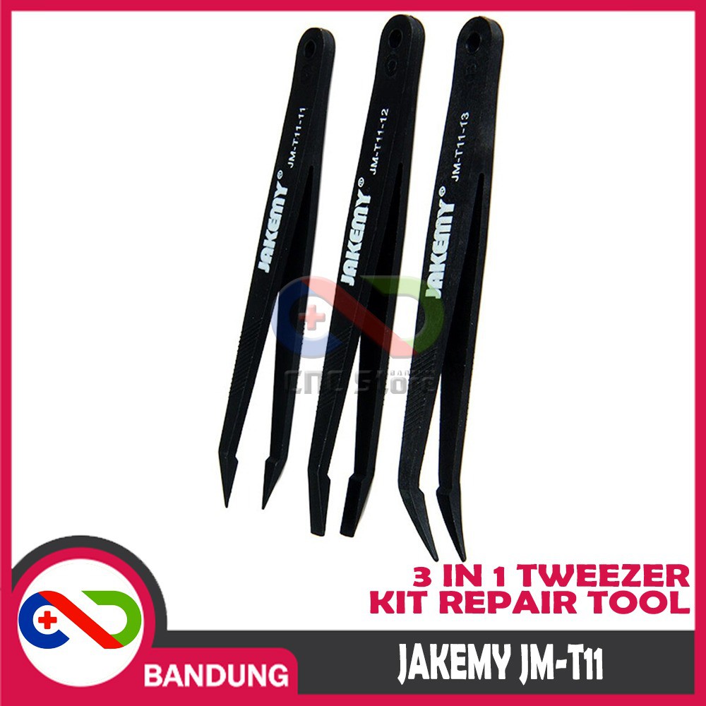 JAKEMY JM-T11 3 IN 1 TWEEZER KIT REPAIR TOOL