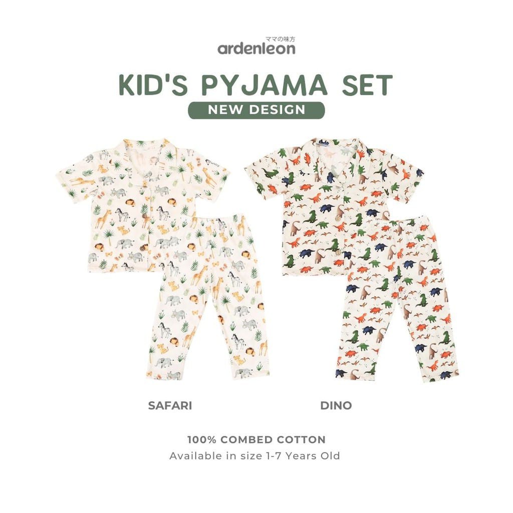 ARDENLEON kids piyama print set / baju tidur anak