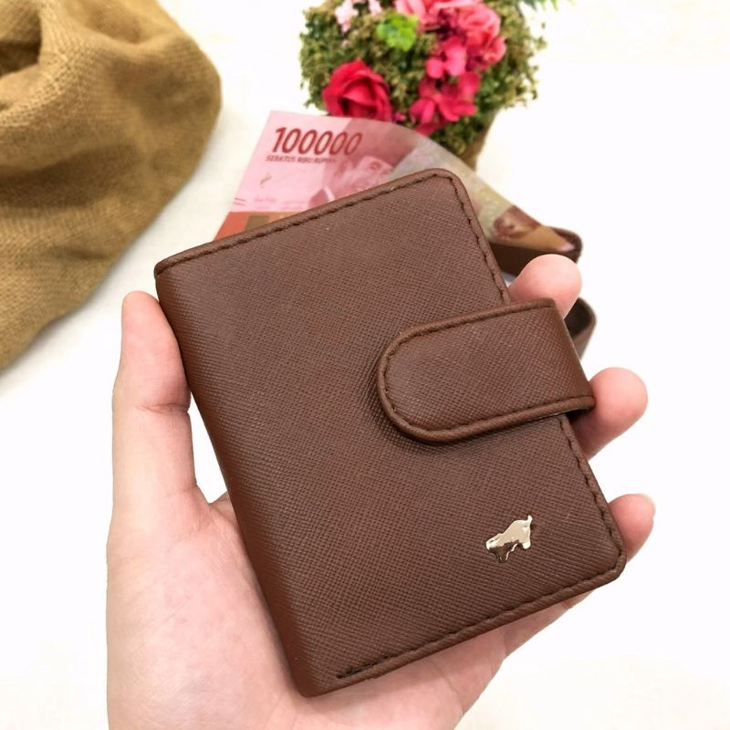 DOMPET KARTU PRIA MURAH / DOMPET KARTU KULIT / DOMPET KARTU BRAUN BUFFLE / DOMPET KARTU PRIA DAN WANITA