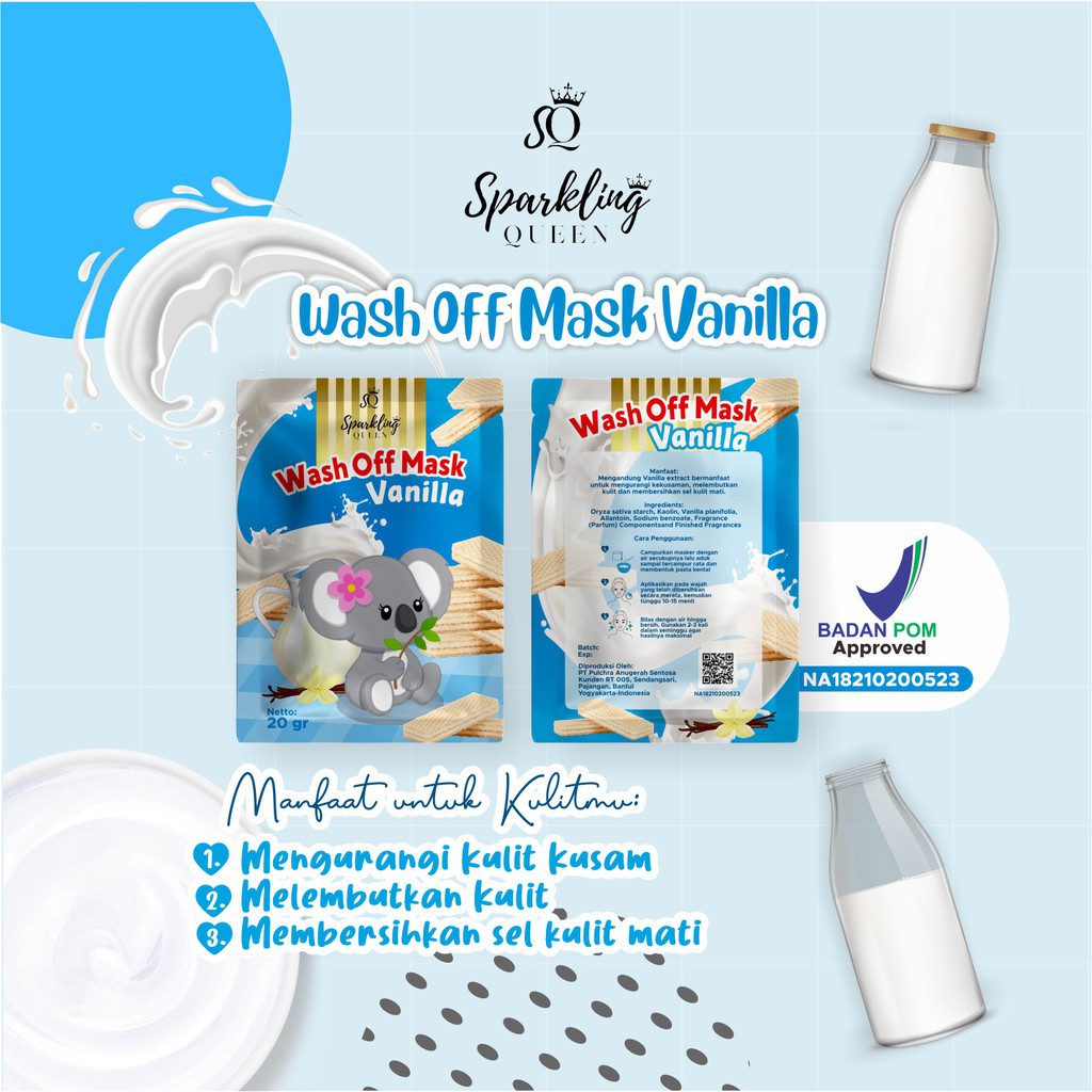 (FREE GIFT) MASKER ORGANIK SPARKLING QUEEN / MASKER SNACK SPARKLING QUEEN BPOM
