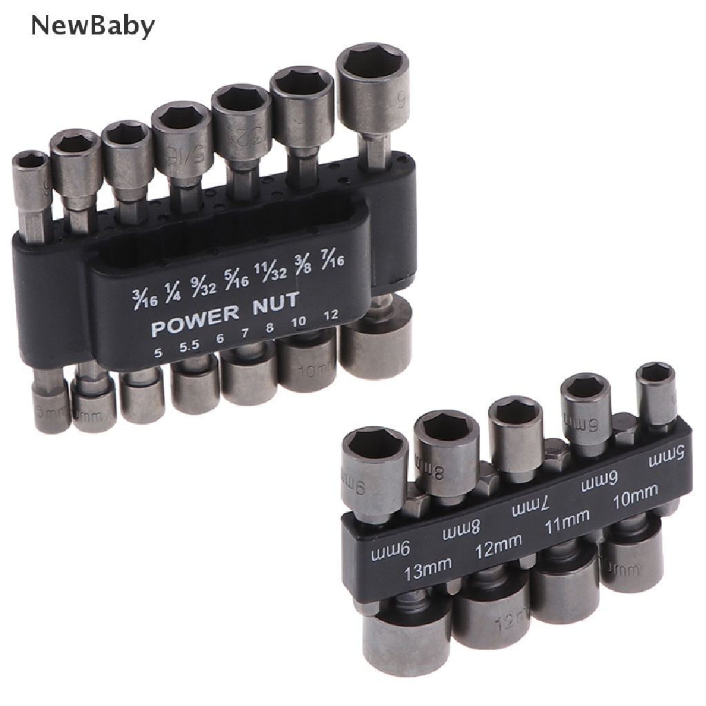 Newset Adapter Socket Power Nut Driver Hex Shank Untuk Bor Elektrik