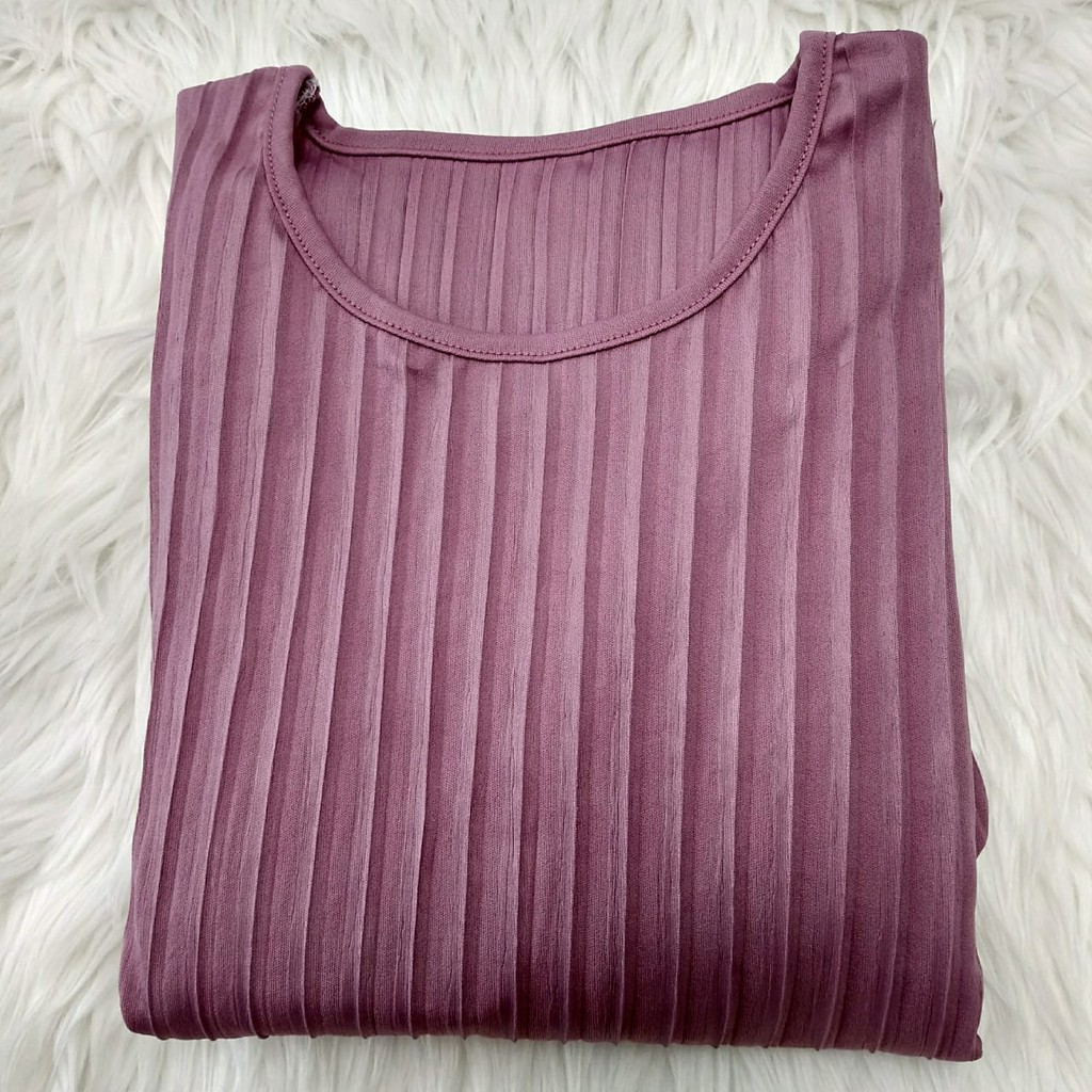 SLEEVELESS LONGDRESS / DRESS PLISKET WANITA / GAMIS PLISKET-DRESS - LAVENDER