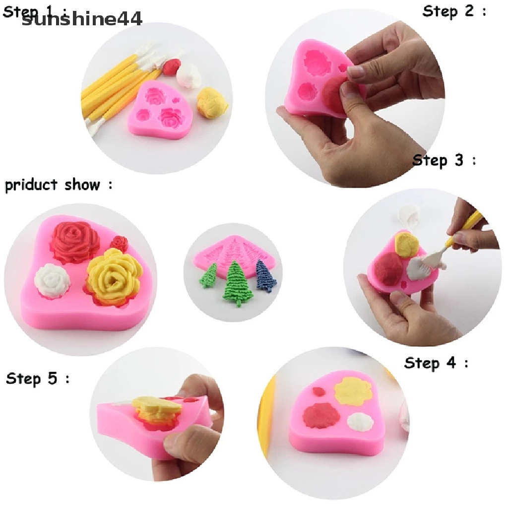 Sunshine Cetakan Kue / Cupcake Bentuk Kelinci Paskah 3D Bahan Silikon