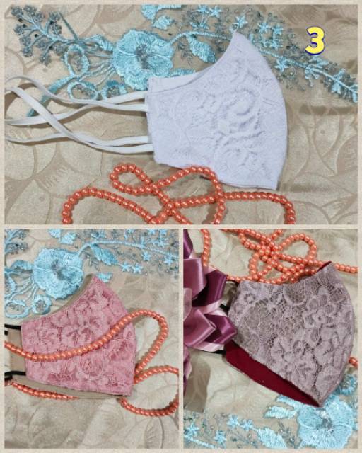 Masker brokat paket isi 3 murah
