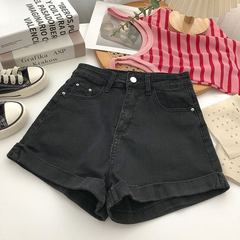 Celana korean style wanita celana pendek stretch wanita hotpants highwaist jeans stretch ripped jeans short pants ootd kekinian