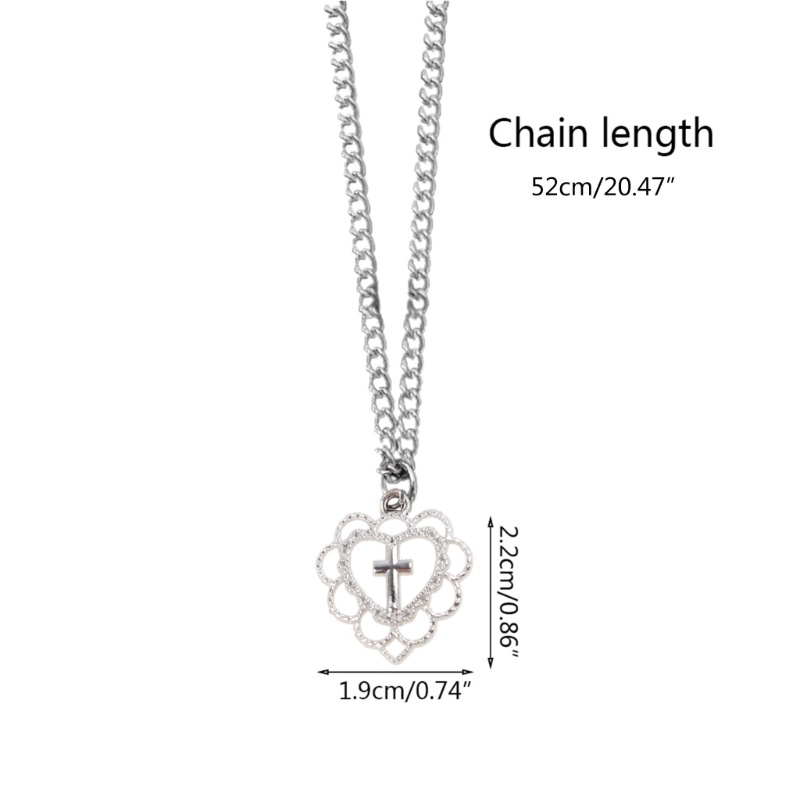 Siy Kalung Choker Vintage Gothic Desain Hati Hollow Warna Silver Untuk Wanita
