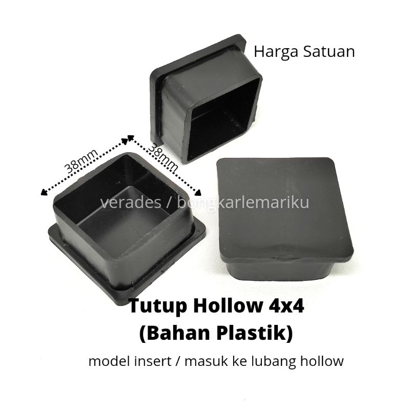 Tutup Hollow 4x4 Plastik / Kaki Kursi Meja Holo