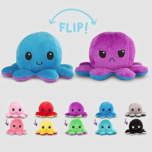 Topprice Boneka Gurita Octopus Bolak-Balik Dua Sisi Reversible / Boneka Lucu/ ubur-ubur mini COD U99