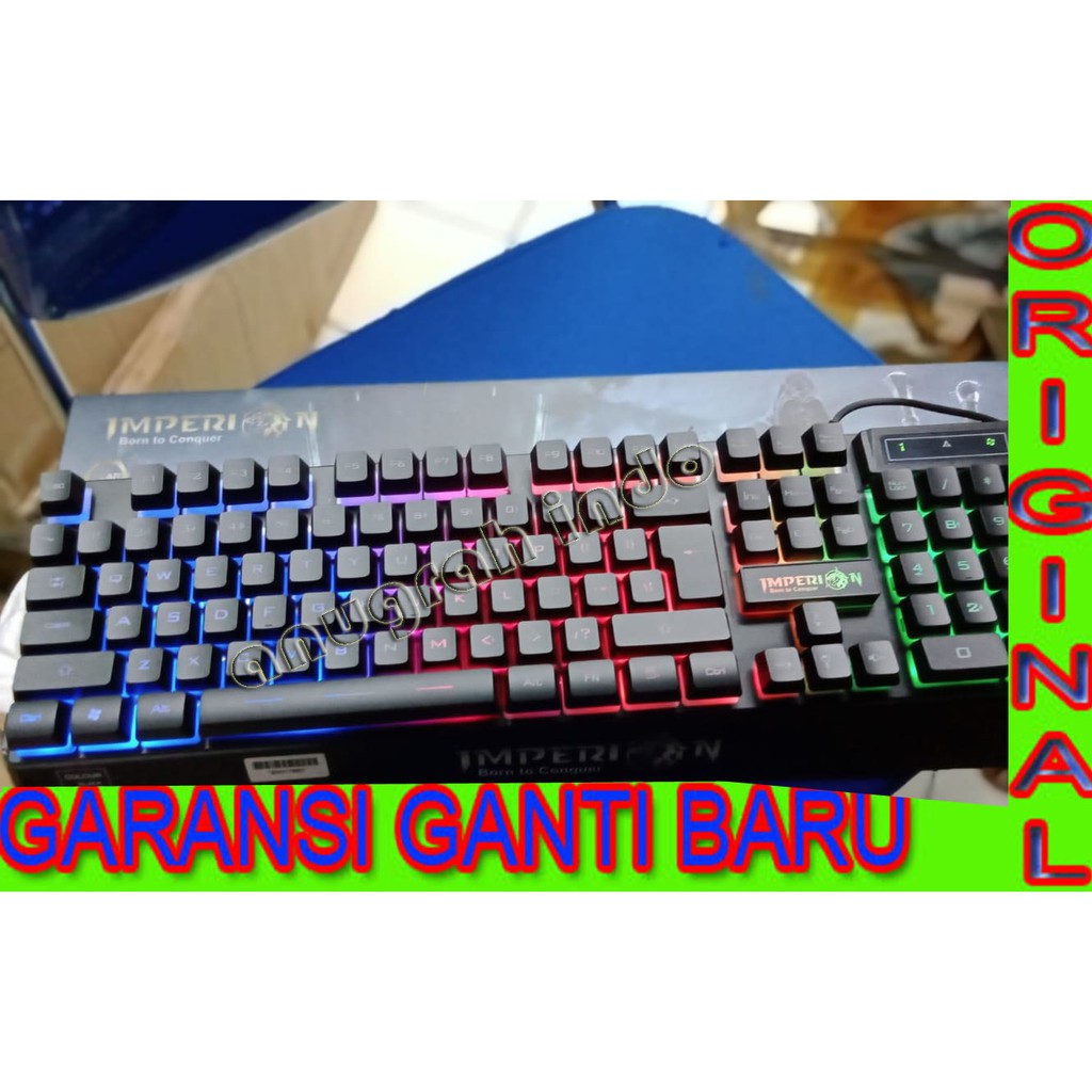 KEYBORAD GAMING MURAH  IMPERION WARIOR 10 LED RAINBOW