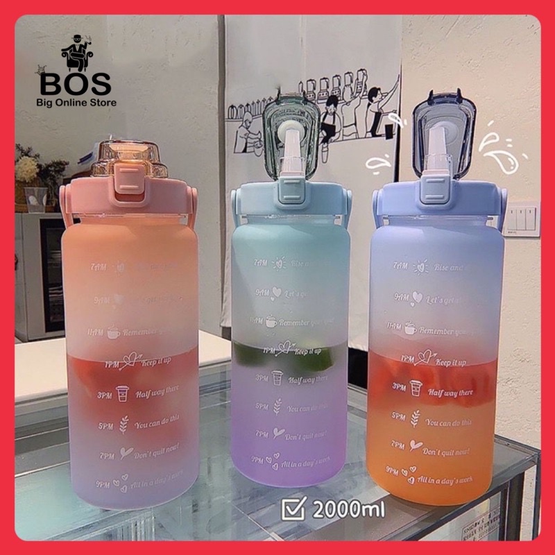 BOS - BOTOL MINUMAN PELANGI 2 LITER | BTL MINUM RAINBOW 2000ml VIRAL