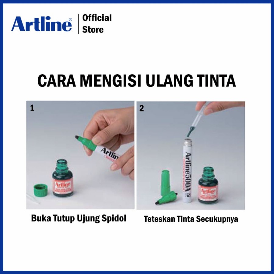 Biru Spidol Permanen ARTLINE Permanent Marker EK107R-BIRU Murah 1.5mm Awet