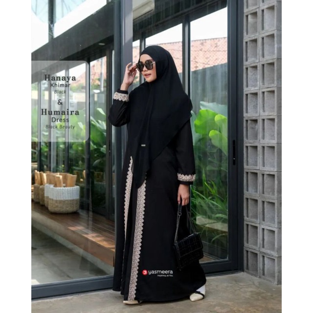 HANAYA SYARI PLUS KHIMAR CERUTY 2 LAYER UKURAN M - L - XL - XXL - XXXL - 4XL GAMIS BUSUI POLOS DRESS MURAH KEKINIAN TERMURAH BERKUALITAS  TERBARU SET KHIMAR PESTA FASHION MUSLIM KONDANGAN SERAGAMAN HAJI UMROH SERAGAMAN BIG SIZE PUTIH HITAM IBU IBU ABAYA