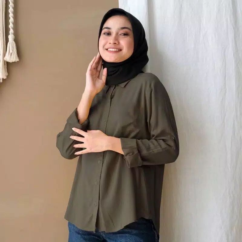 Kemeja Monalisa Polos Wanita