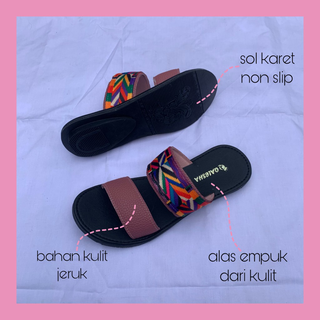 Sendal Wanita Selop Ban Dua Lisban Non Slip / Sendal Selop Wanita / Sendal Papirut Non Slip