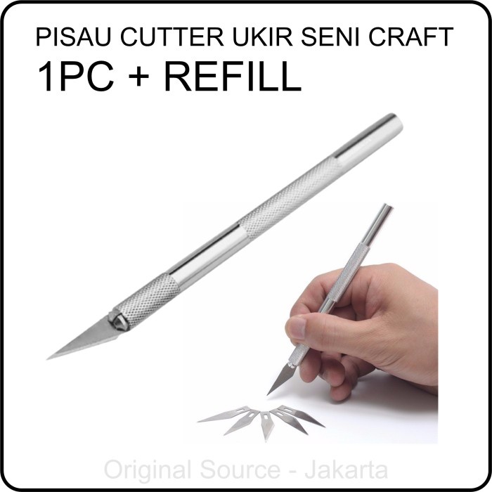 

Terlaris Pisau Cutter Kertas Sticker Seni Rupa Cutting Pen Art Knife - E165 Terlaris