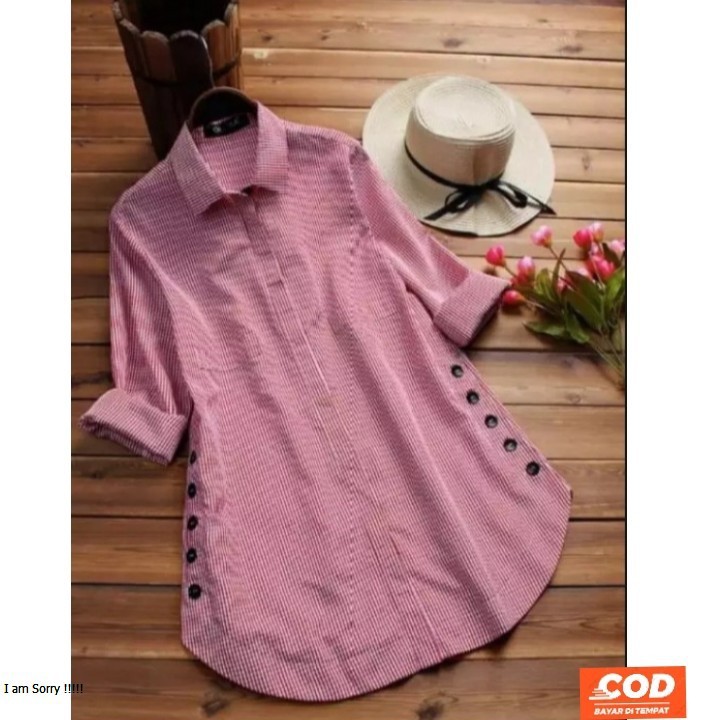 terbaru reyna tunik katun salur premium