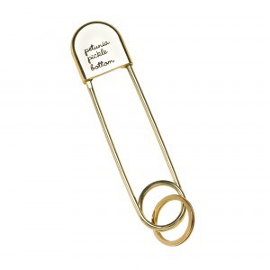 PETUNIA SAFETY PIN KEYCHAIN