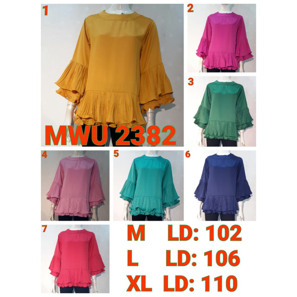 [MWU 2382] Blus/Blouse/Baju/Dress Murah
