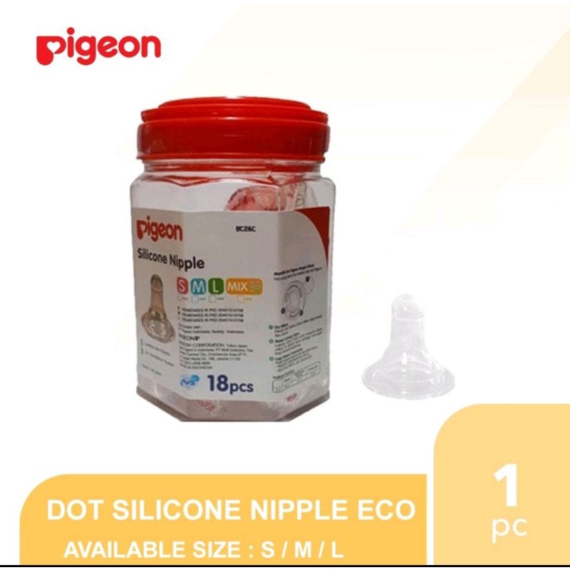 Pigeon Dot Bayi Silicone Nipple Eco Size  L