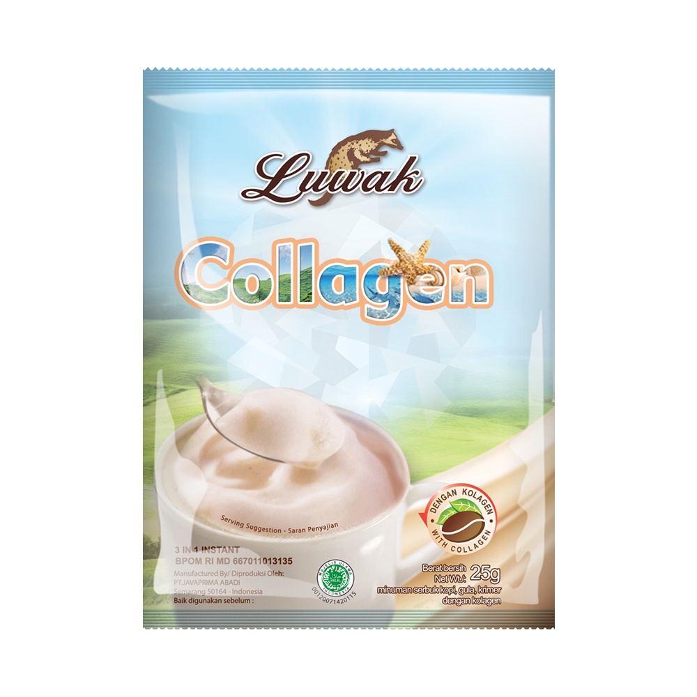 

Luwak White Kofie Colagen 1 Renteng 10 Pcs 25gr/Kopi Bubuk/Coffee