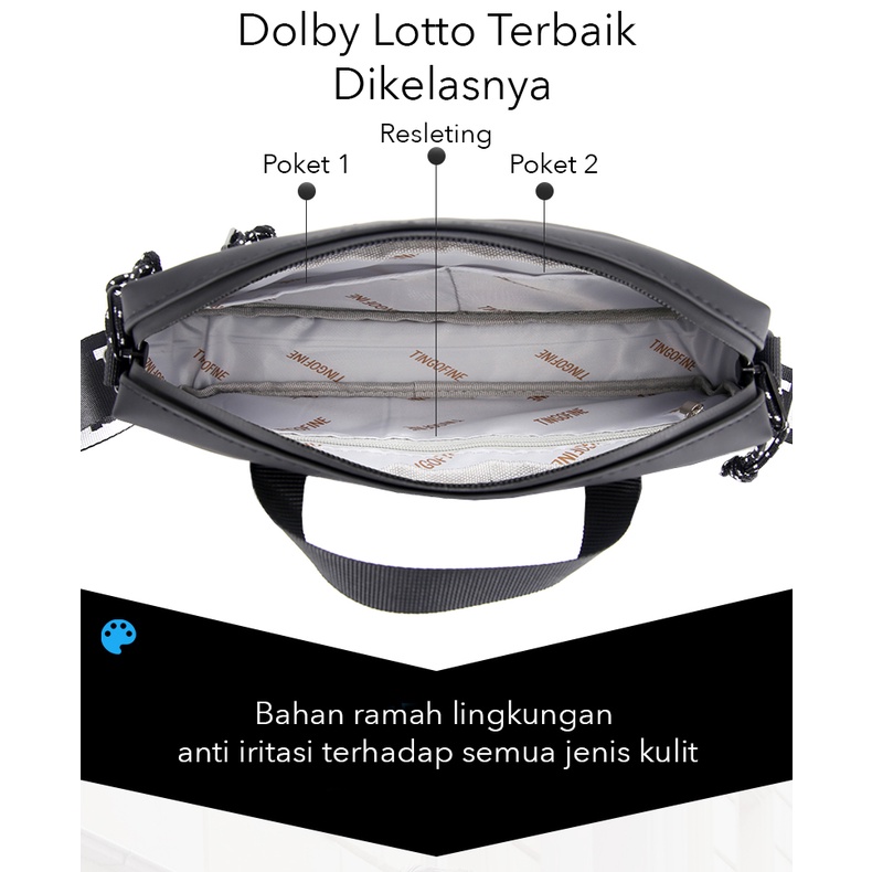 Tas Selempang Pria YIPINU FC-3 Anti air Bahan Dolby lotto Coated