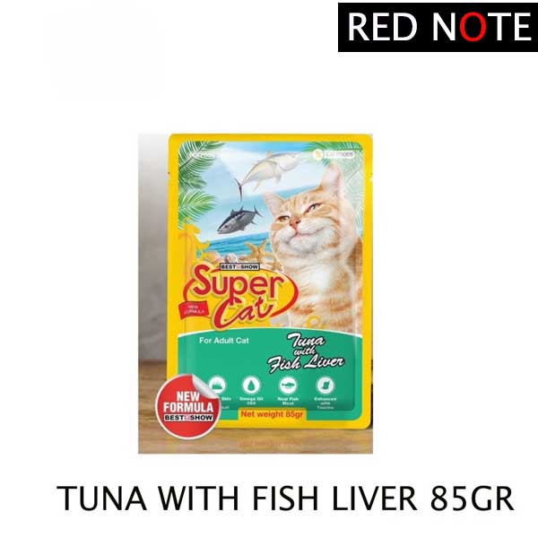 SUPER CAT Pouch Adult Tuna Fish Liver 85gr