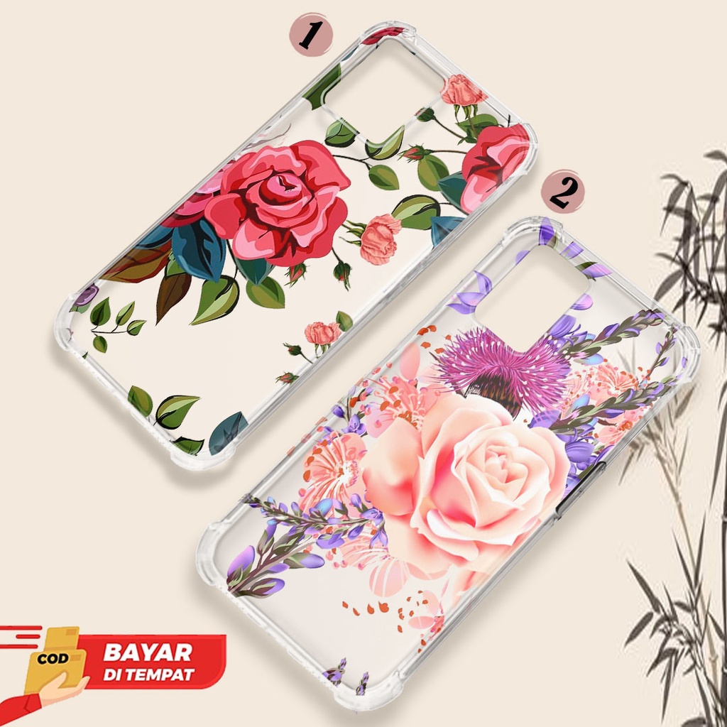 Picks Case Anticrack Softcase Oppo A16E OPPO A5S OPPO A74 4G / A95 OPPO A16 A1K Motif Flowers Case C
